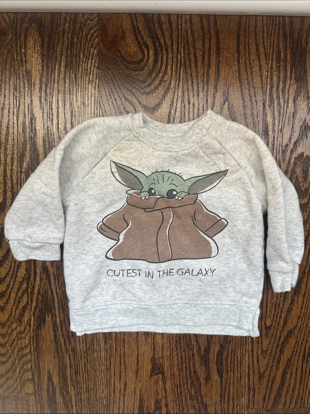 Star Wars Baby Sweatshirt in Gray with Grogu